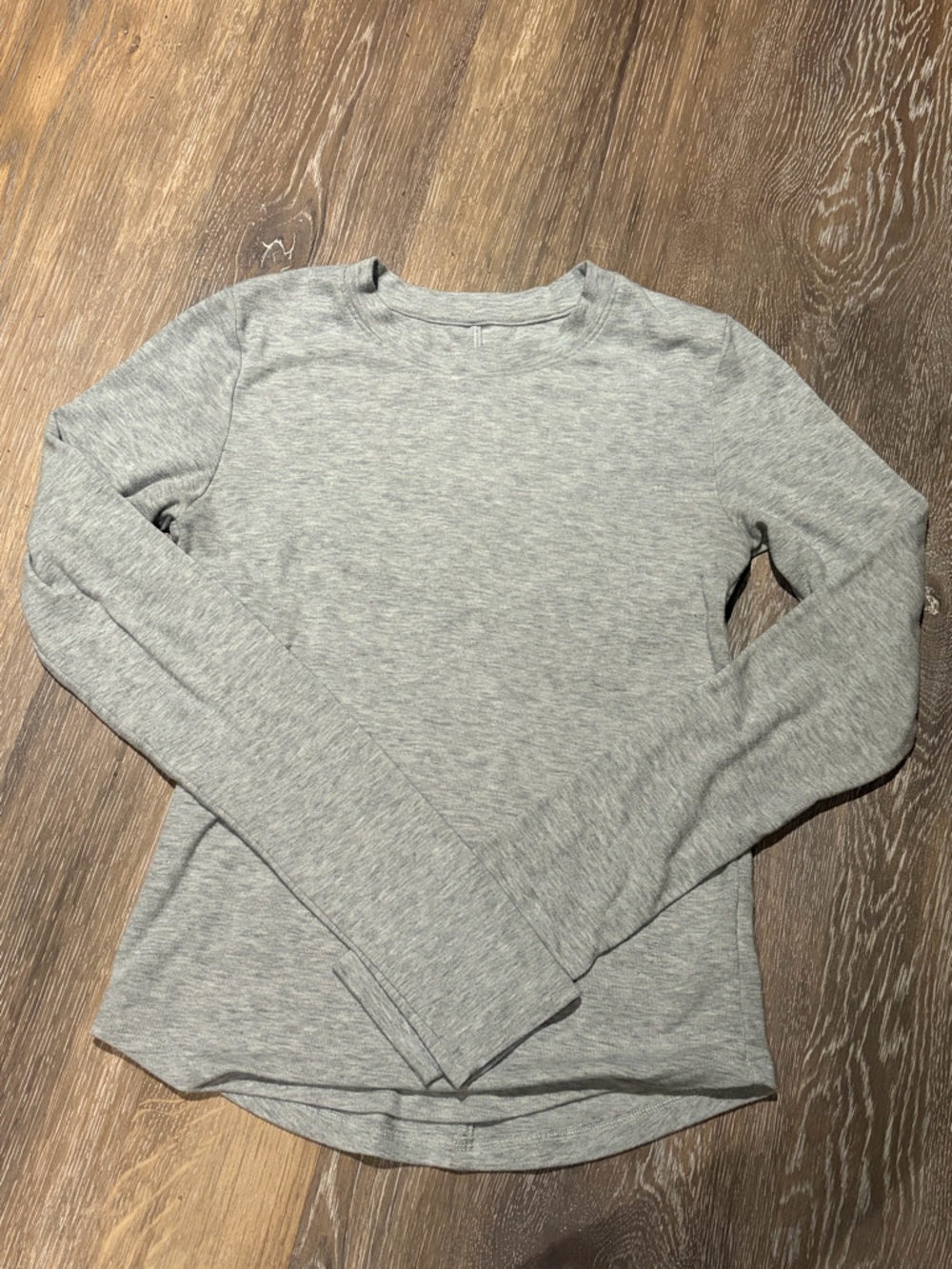 American Eagle Outfitters Heather Gray Crew Neck Long Sleeve
